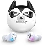 AMAFACE Wireless Earbuds, Bluetooth Headphones with Husky Dog Wireless Charging Case, Touch Contr...