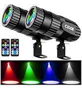 Led Pinspot Light, Czgor 15W Disco Ball Spotlight, RGBW 4 in 1 Mirror Ball Lights with Remote Con...