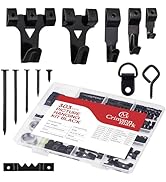 CrimsonMark 303-Piece Picture Hanging Assortment, Heavy Duty Hooks, Nails, Sawtooth, D-Rings, Wir...