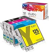 ejet 125 Remanufactured Ink Cartridge Replacement for Epson 125 T125 for Stylus NX125 NX127 NX230...