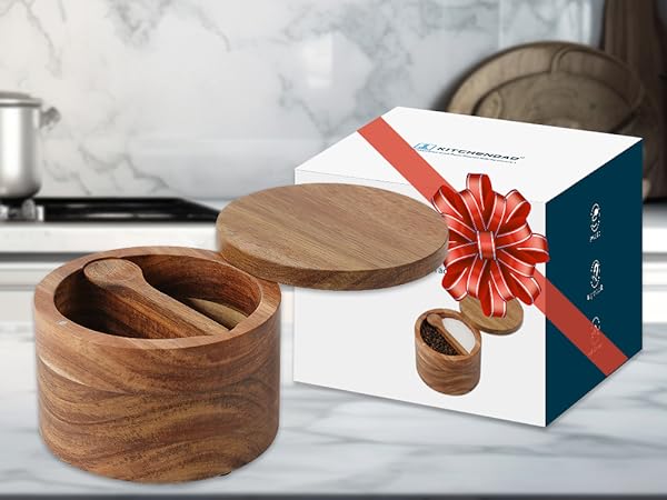 acacia salt and pepper box