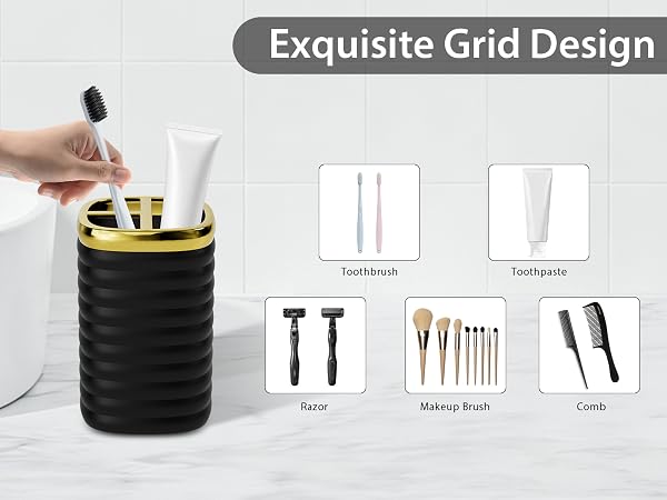 black bathroom accessories