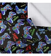 BULKYTREE Gaming Wrapping Paper with Cut Lines for Kids Boys Men Birthday Holiday Party - 3 Large...