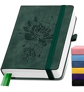 Lined Journal Notebook 365 Pages, A5 Leather Journals for Writing Women & Men, Hardcover Notebook...