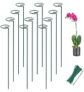 Joyhalo 12 Pack Plant Stakes, 16 Inch Plant Support Stakes, Plant Sticks Support with 24 Twist Ti...