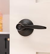 Schlage Delfayo Door Lever with Standard Trim, Bed & Bath Privacy Lock, Aged Bronze