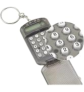 Black Pocket Calculator Key Ring Tiny Small Portable Mini Electronic Calculator for Home Students...