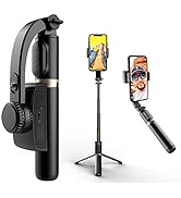 Colorlizard Gimbal Stabilizer Phone Tripod, Extendable Selfie Stick Phone Holder with Wireless Re...
