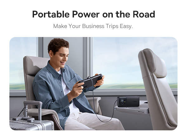 Portable Charger with Retractable USB C Cable
