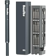 Banshu Small Screwdriver Set, 46 in 1 Mini Screwdriver Set with Case, Pry Bar, Tweezers, Pocket M...