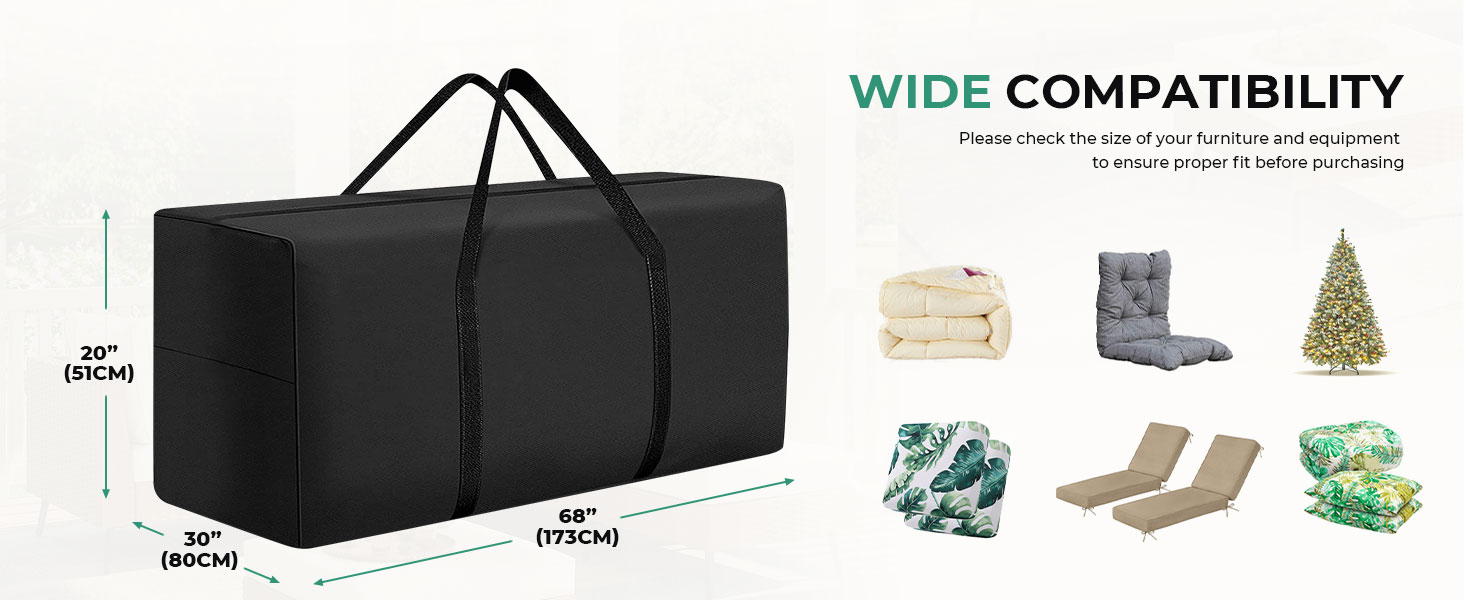 Outdoor Cushion Storage Bag