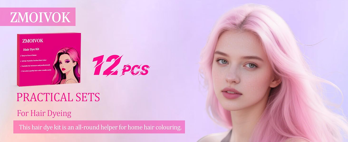 12 pcs Hair Dye Kit Professional Salon Tools