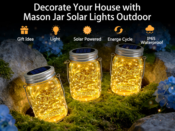 solar mason jar lights