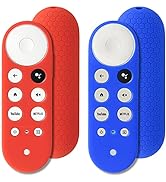 2pcs Protective Covers Compatible for Chromecast with Google TV Voice Remote, Pinowu Anti Slip Re...