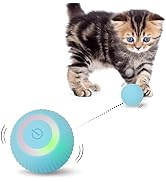 PAKESI Interactive Cat Toys Ball, Automatic 360° Self-Rotating Rolling Ball with USB Rechargeable...