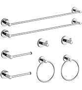 BGL Bathroom Hardware Set Chrome Bathroom Accessory Set Towel Bar 8 Pieces Set