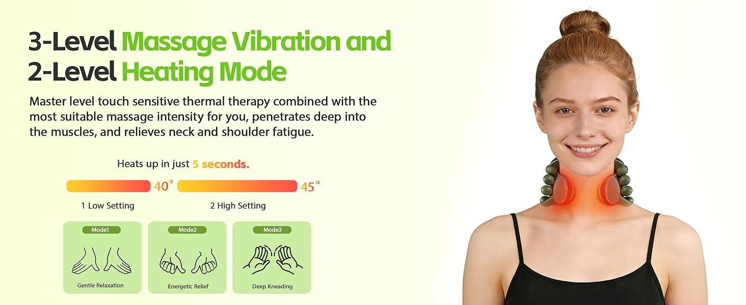 neck and shoulder massager Great Gift Choice: A neck massager with heat therapy is an excellent