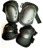 Bargain Crusader Military Tactical Knee Pad Elbow Pad Set Airsoft Knee Elbow Protective Pads Comb...