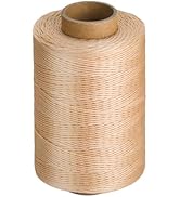 KAQRHFT Sewing Thread, Leather Upholstery 328 Yards 1200D/0.8mm Round Waxed Thread for Leather Se...
