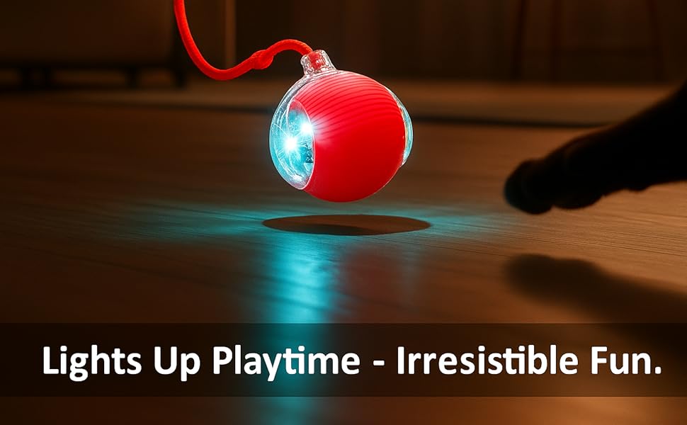 Interactive Electric Automatic Rolling Moving USB Rechargeable Self Activated Play Stimulation Toy