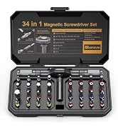 DIY Ratchet Screwdriver Set, Upgraded 34 in 1 Magnetic Screwdriver Set for Christmas Gifts, Switc...