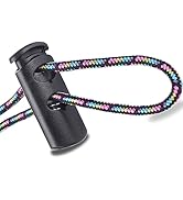 20 Pack Plastic Cord Lock Ends Replacement, Spring Cord Stop for Paracord, Drawstring Clip Toggle...