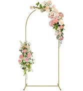 6FT Wedding Arch Backdrop Stand, Metal Balloon Arch Stand for Birthday Party Wedding Ceremony Bri...