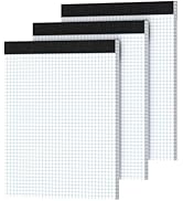 Ciphyfee Graph Paper 8.5 X 11, 3 Pack, 4x4 Quad Ruled, Grid Paper Pad 8-1/2" X 11.75", Grid Pad 8...