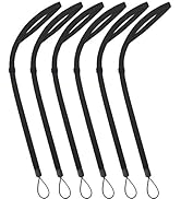 AMUU Lanyard Adjustable Black 6 Pack Lanyards for Walkie-Talkie Cruise Braided Flat Lanyard Neck ...