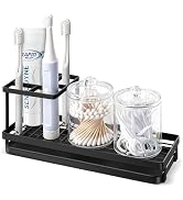 MYITYARD Toothbrush Holders for Bathrooms, 4 Slots Rustproof Metal Tooth Brushing Organizer with ...