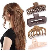 FLAREANN Extra Large 5 Inch Matte Claw Hair Clips for Women and Teens, Hair Claw for Everyday Sty...