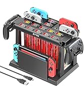 Switch Games Organizer Station with Controller Charger, Charging Dock for Nintendo Switch & OLED ...