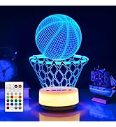 KYMELLIE Basketball Gifts Basketball Night Light for Boys, 14 Colors Changing Cool Bedroom Sports...