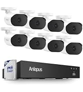 Anlapus 5MP Wired Security Camera System, Human Vehicle Detection, Night Vision, Audio Recording,...