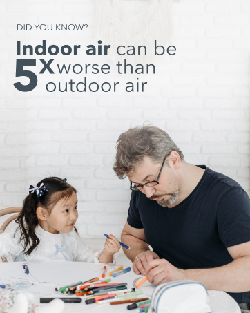 Indoor air can be 5x worse than outdoor air