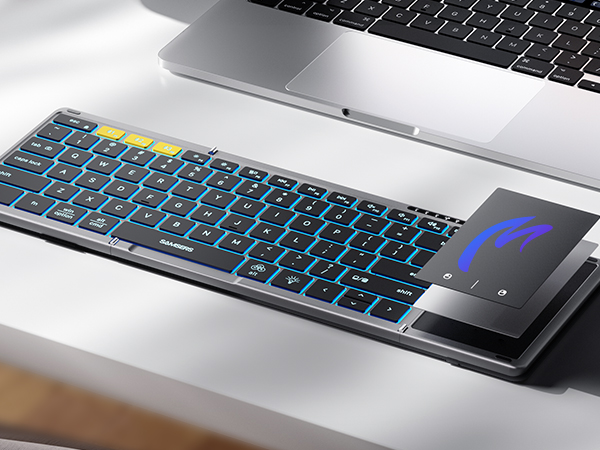Backlit foldable keyboard