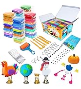 Modeling Clay Kit - 50 Colors Air Dry Ultra Light Magic Clay, Soft & Stretchy DIY Molding Clay wi...