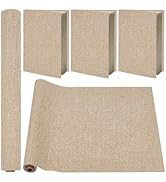 CRASPIRE 51 x 11.8 Inch Book Binding Cloth Tan Fabric Book Cover Surface Paper Backed Linen Polye...