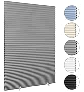 Maritown Cellular Shades Cordless Honeycomb Blinds Light Filtering No Drill Stick on Cut to Size ...