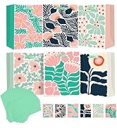 qiqee Medium Paper Gift Bags with Tissue Paper Handles 6PCS Springtime Flowers Cardboard Floral G...