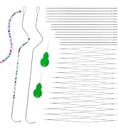 GarfxG 36 Pcs Beading Needles Set, 2 Bead Spinner Needles, 15 Big Eye Seed Needles, 15 Straight B...