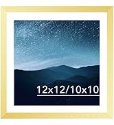 JCJMY 12x12 Picture Frame Gold with 10x10 Mat for 30 x 30cm Diamond Art Painting, Display Photo 1...