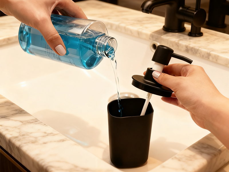 Black Bathroom Accessories Set