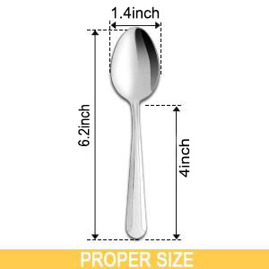 BEWOS tea spoons,teaspoons,spoons,spoons silverware,small spoons,spoons set,teaspoons silverware
