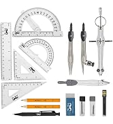 Mr. Pen Geometry Set with 6 Inch Swing Arm Protractor, Divider, Set Squares, Ruler, Compasses and...
