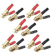 5Pair Alligator Clips Electrical, 50A 3.1inch Heavy Duty Insulated Pure Copper Charging Battery C...