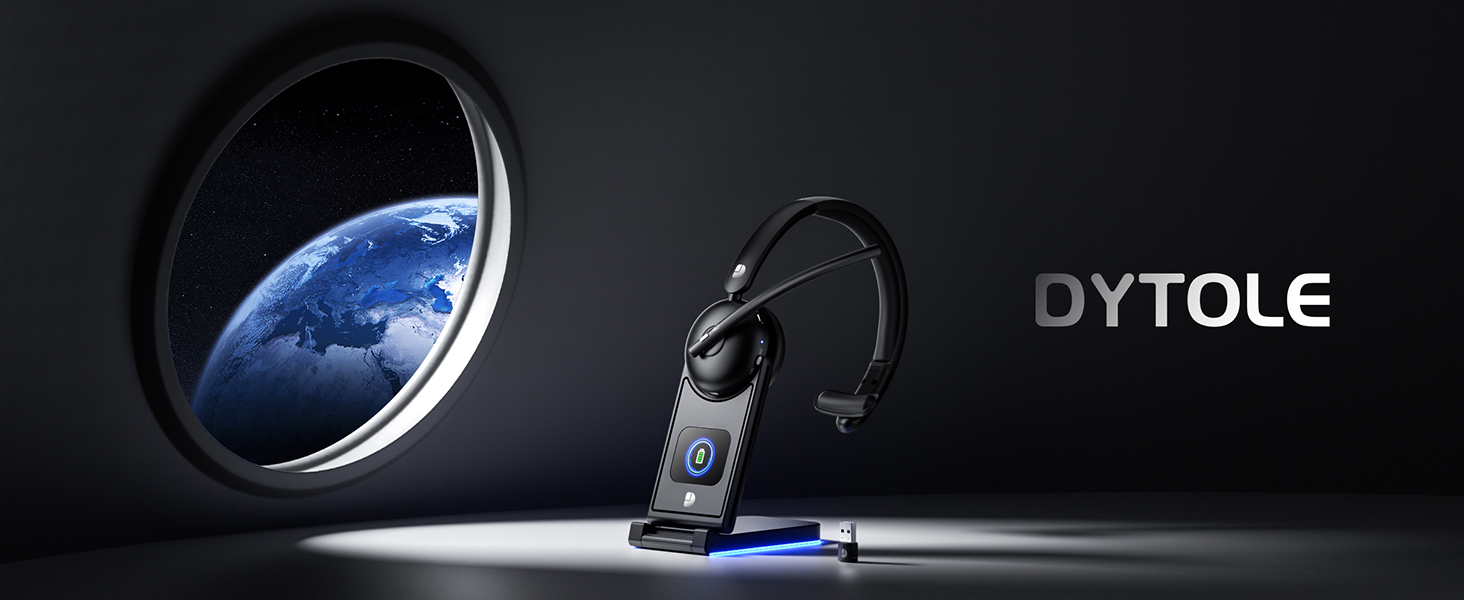 Wireless Headset with Mic for Work