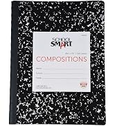 School Smart Semi-Stiff Ruled Composition Book, 9-3/4 x 7-1/2 Inches, 100 Sheets