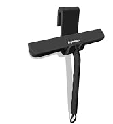 Anjinwiper Shower Squeegee for Glass Doors with Adhesive Hook, All-Purpose Squeegee for Shower Gl...