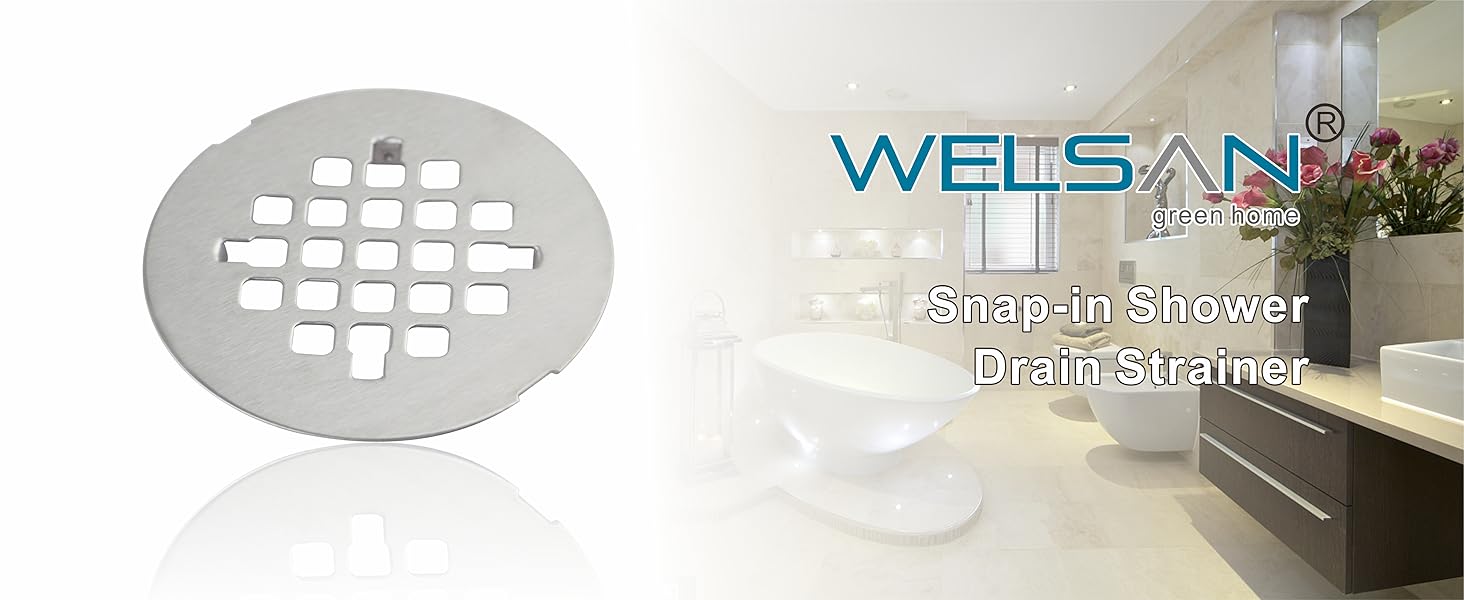 shower drain cover brushed